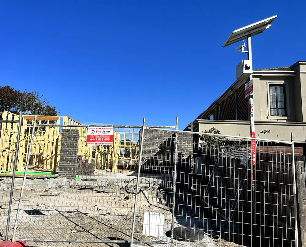 Site Vision Cam at a frame-stage home build