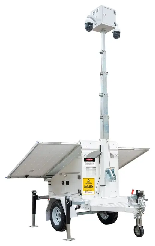 Trailer Cam with mast raised to 7 metres