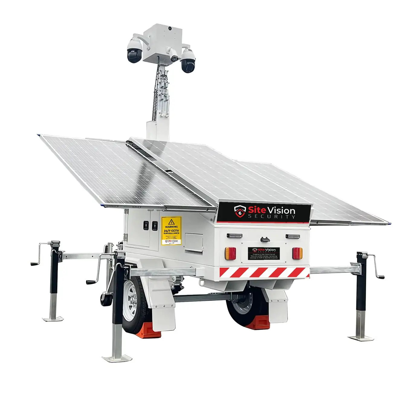 Site Vision Trailer Cam solar CCTV trailer with two PTZ cameras